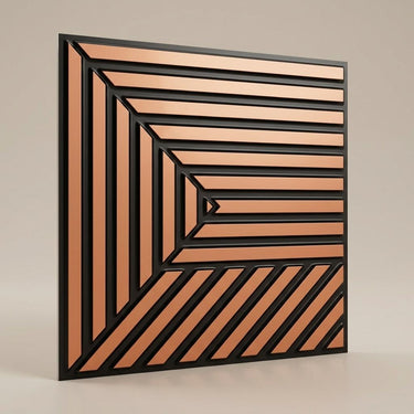 Antique Copper Polished - Greek Geometric - Copper, Bronze - Decorative Ceiling Panel - 2 ft x 2 ft