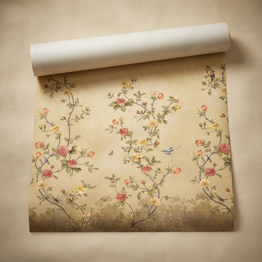 Yellow Blossom Canopy, Blooming Aura, Wallpaper, 54  sft