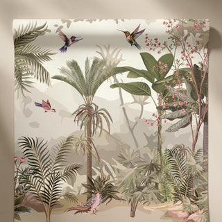 Song of the Palms, Whiskers & Blossoms, Wallpaper, 58  sft