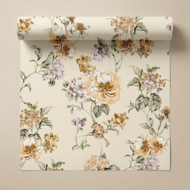 Simple Floral Whisper- Yellow, Blooming Aura, Wallpaper, 58  sft