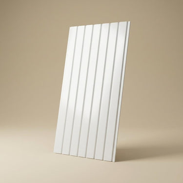 Noble White - Scandinavian Flutes - White - Fluted Ceiling Panel - 1 ft x 10 ft