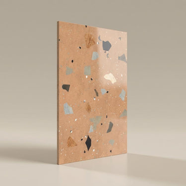 Lome Bronze Terrazzo, Terracotta, Terrazzo, Tiles - Vitrified - Full Body, 4 x 2 ft, 9 mm