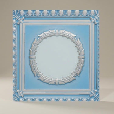 Studio Blue Dove - Persian Motifs - Blue, Grey - Decorative Ceiling Panel - 2 ft x 2 ft