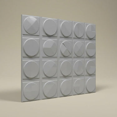 Alabaster Frost Paintable - Greek Geometric - White - Decorative Ceiling Panel - 2 ft x 2 ft