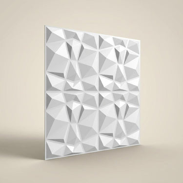 Dawn Minimal Paintable - Greek Geometric - White - Decorative Ceiling Panel - 2 ft x 2 ft