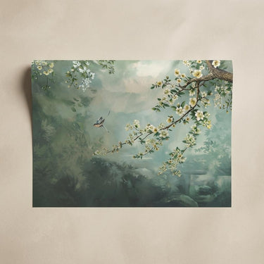 Tree of Songbirds, Whiskers & Blossoms, Wallpaper, 54  sft