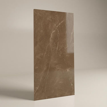 Armani Brown, Dark Brown, Marble, Tiles - Vitrified - Full Body, 5 x 2.5 ft, 9 mm