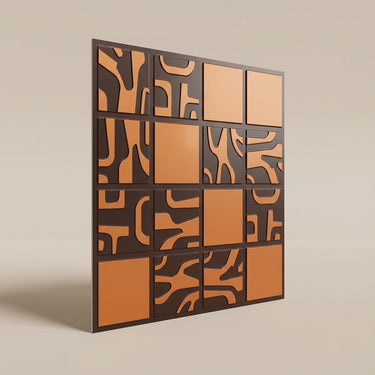 Antique Copper Shine - Moraccan Meshwork - Copper, Bronze - Decorative Ceiling Panel - 2 ft x 2 ft