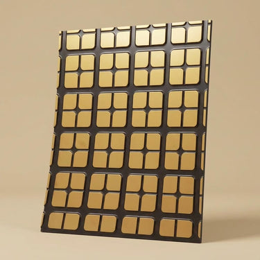 Antique Gold Sheen - Moraccan Meshwork - Gold, Brown - Decorative Ceiling Panel - 2 ft x 2 ft