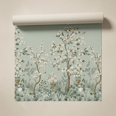 Grey Blooming Whispers, Blooming Aura, Wallpaper, 54  sft