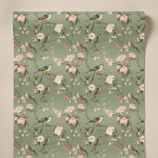 Whispering Wings, Whiskers & Blossoms, Wallpaper, 54  sft