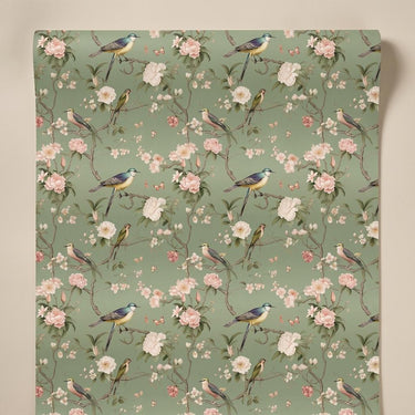 Whispering Wings, Whiskers & Blossoms, Wallpaper, 54  sft