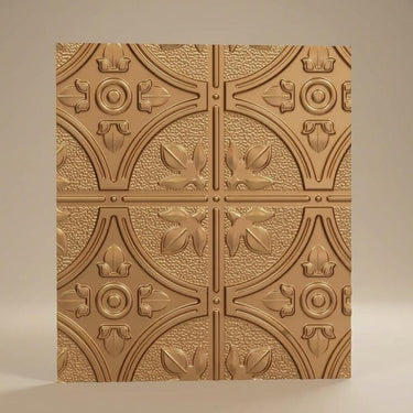 Organic Gold - Baali Botanical - Gold - Decorative Ceiling Panel - 2 ft x 2 ft