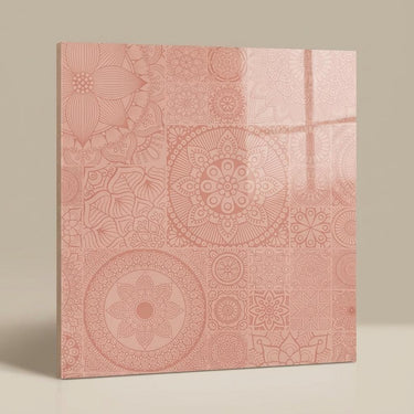 Mandala Pink Crush Contemporary, Terracotta, Printed, Tiles - Vitrified - Full Body, 2 x 2 ft, 8.5 mm