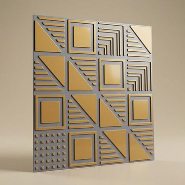 Gallery Royal Grey - Greek Geometric - Silver, Grey - Decorative Ceiling Panel - 2 ft x 2 ft