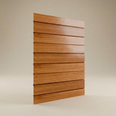 Teak Meta Timber - Scandinavian Flutes - Teak - Fluted Ceiling Panel - 1 ft x 10 ft