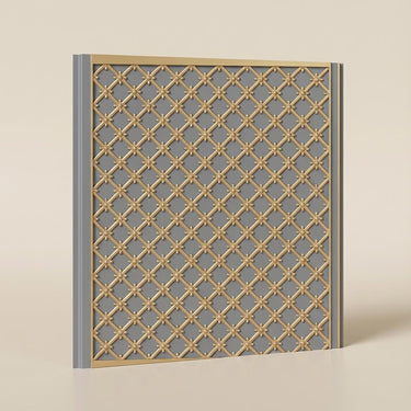 Striking Royal Grey - Moraccan Meshwork - Silver, Grey - Decorative Ceiling Panel - 2 ft x 2 ft