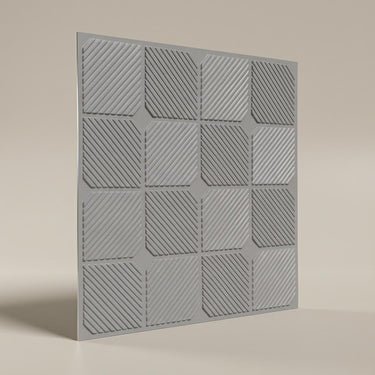 Coat Milky Grey - Greek Geometric - Grey - Decorative Ceiling Panel - 2 ft x 2 ft