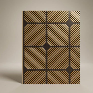 Antique Gold Elegant - Greek Geometric - Gold, Brown - Decorative Ceiling Panel - 2 ft x 2 ft