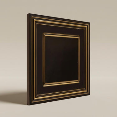 Weathered Antique Gold - Greek Geometric - Gold, Brown - Decorative Ceiling Panel - 2 ft x 2 ft