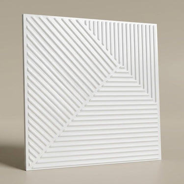 Marble Timeless Paintable - Greek Geometric - White - Decorative Ceiling Panel - 2 ft x 2 ft