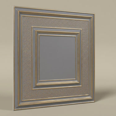 Prism Royal Grey - Greek Geometric - Silver, Grey - Decorative Ceiling Panel - 2 ft x 2 ft