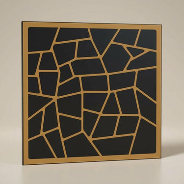 Copper Gold Mine - Moraccan Meshwork - Gold, Brown - Decorative Ceiling Panel - 2 ft x 2 ft