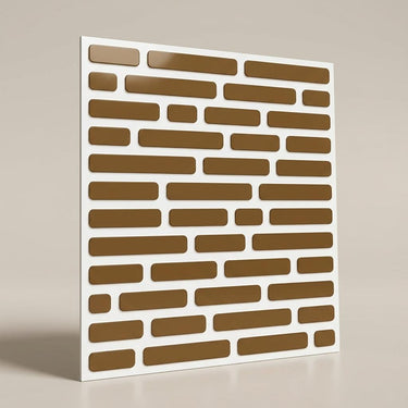 Oxidized Antique White - Greek Geometric - White, Beige - Decorative Ceiling Panel - 2 ft x 2 ft