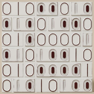 Aged Antique Mocha - Greek Geometric - Brown - Decorative Ceiling Panel - 2 ft x 2 ft