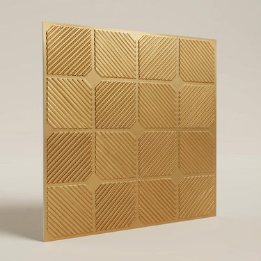 Finish Gold - Greek Geometric - Gold - Decorative Ceiling Panel - 2 ft x 2 ft