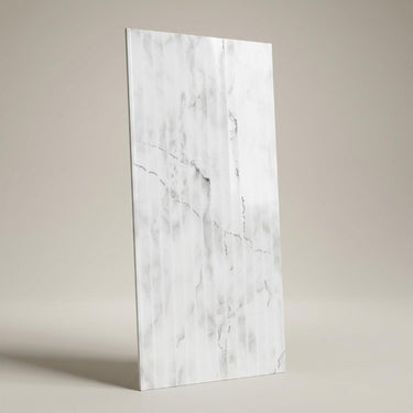 Urban Grain 475 White PVC Panels | 9.5 x 0.5 Ft, 5 mm