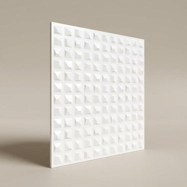 Vibrant White Matt - Greek Geometric - White - Decorative Ceiling Panel - 2 ft x 2 ft