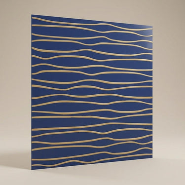 Rich Golden Swan - Greek Geometric - Gold, Yellow - Decorative Ceiling Panel - 2 ft x 2 ft