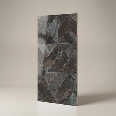 Elegant Lusso Coffee, Charcoal, Patterned, Tiles - Vitrified - Full Body, 4 x 2 ft, 9 mm