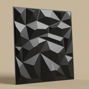 Gothic Metallic Grey - Himalayan Rock Imprint - Silver, Grey - Decorative Ceiling Panel - 2 ft x 2 ft