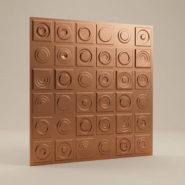Bold Copper - Greek Geometric - Copper - Decorative Ceiling Panel - 2 ft x 2 ft