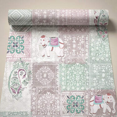 Folk Safari- Pink, Heritage Impressions, Wallpaper, 58  sft