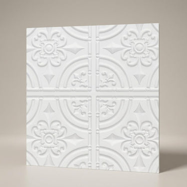 Pure Paintable - Baali Botanical - White - Decorative Ceiling Panel - 2 ft x 2 ft