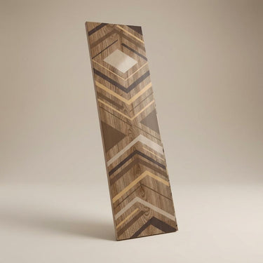 Vibes Brown Decor Wood Plank, Dark Brown, Wood, Tiles - Vitrified - Full Body, 4 x 0.6 ft, 9 mm