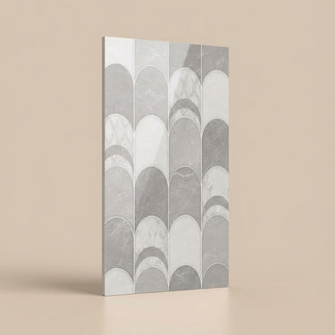 Refined Quadra Bianco, Light Grey, Patterned, Tiles - Vitrified - Full Body, 4 x 2 ft, 9 mm