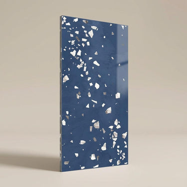 Venetian Bold Sterling, Navy Blue, Terrazzo, Tiles - Vitrified - Full Body, 4 x 2 ft, 9 mm