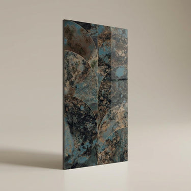 Nocturne Aquamarine, Charcoal, Patterned, Tiles - Vitrified - Full Body, 4 x 2 ft, 9 mm