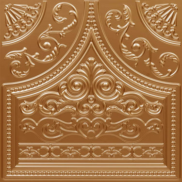 Consistent Gold - Persian Motifs - Gold - Decorative Ceiling Panel - 2 ft x 2 ft
