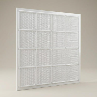 Basic Classic Paintable - Greek Geometric - White - Decorative Ceiling Panel - 2 ft x 2 ft