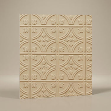 Uniform Dairy Cream - Moraccan Meshwork - Beige - Decorative Ceiling Panel - 2 ft x 2 ft