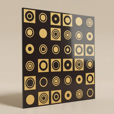 Antique Gold Brushed - Greek Geometric - Gold, Brown - Decorative Ceiling Panel - 2 ft x 2 ft