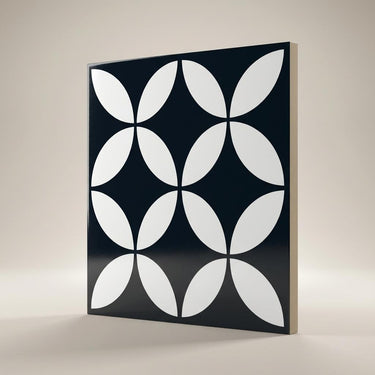 Morocal-177 Artistic, Dark Grey, Printed, Tiles - Vitrified - Full Body, 1 x 1 ft, 9 mm