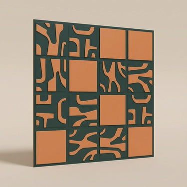 Luxurious Royal Green - Moraccan Meshwork - Green, Black - Decorative Ceiling Panel - 2 ft x 2 ft