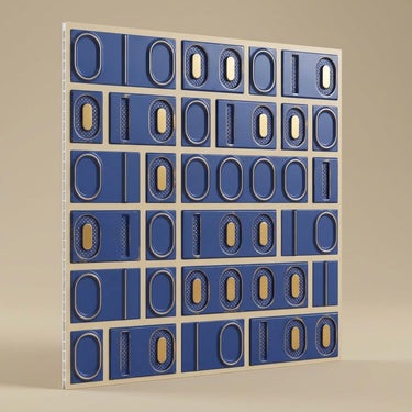 Dream Golden Swan - Greek Geometric - Gold, Yellow - Decorative Ceiling Panel - 2 ft x 2 ft