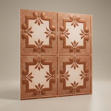 Mosaic Sandstone - Baali Botanical - Beige, Brown - Decorative Ceiling Panel - 2 ft x 2 ft